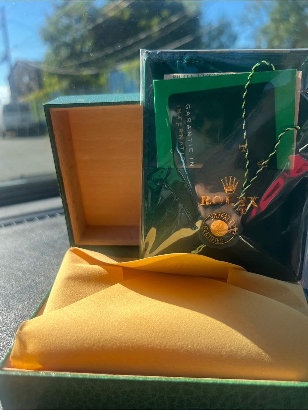 Rolex oyster box with paper work only